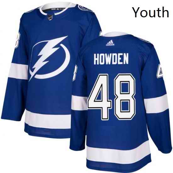 Youth Adidas Tampa Bay Lightning 48 Brett Howden Authentic Royal Blue Home NHL Jersey